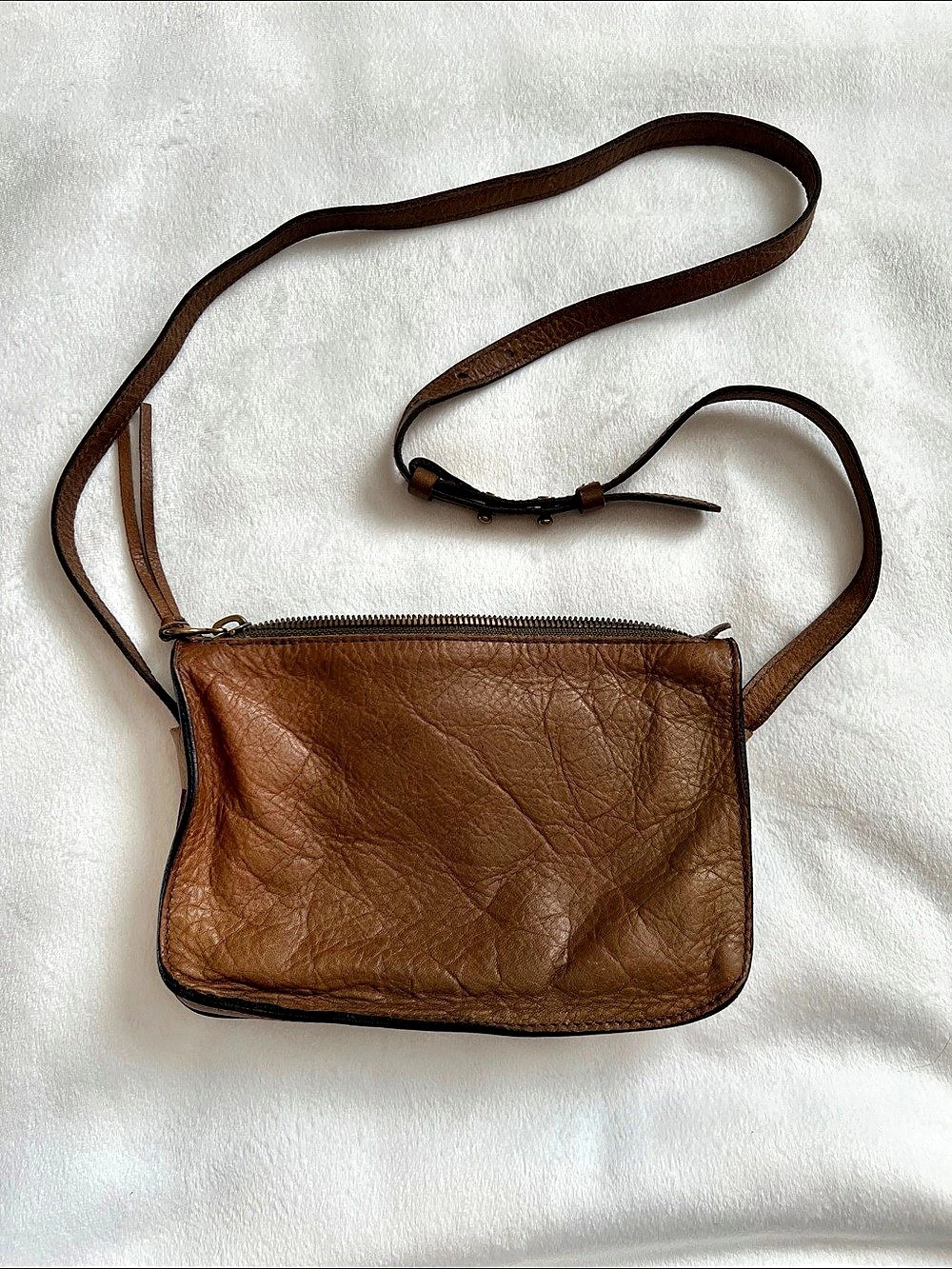 Madewell The Simple Crossbody Bag Leather Crossbody Bag Brown